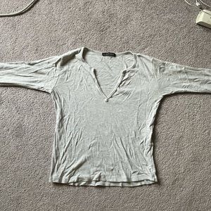 Grey long-sleeve Brandy Melville Shirt